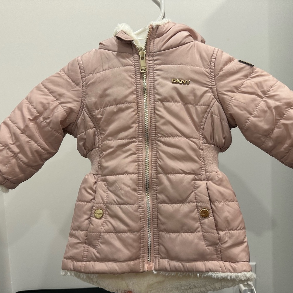DKNY Pink Puffer Jacket for Kids